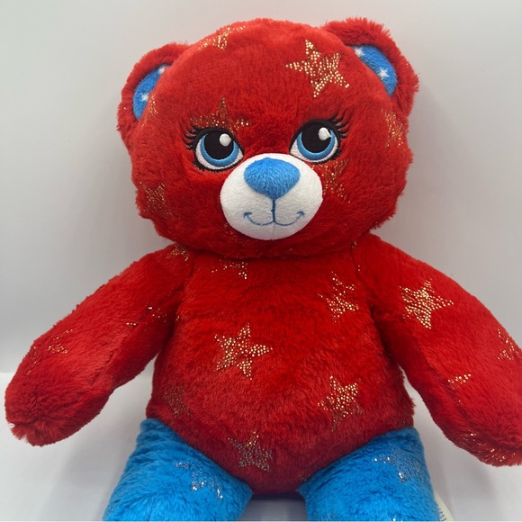 Build A Bear Workshop DC Comics Wonder Woman Teddy Plush 17” Red Blue Stars - Picture 4 of 13